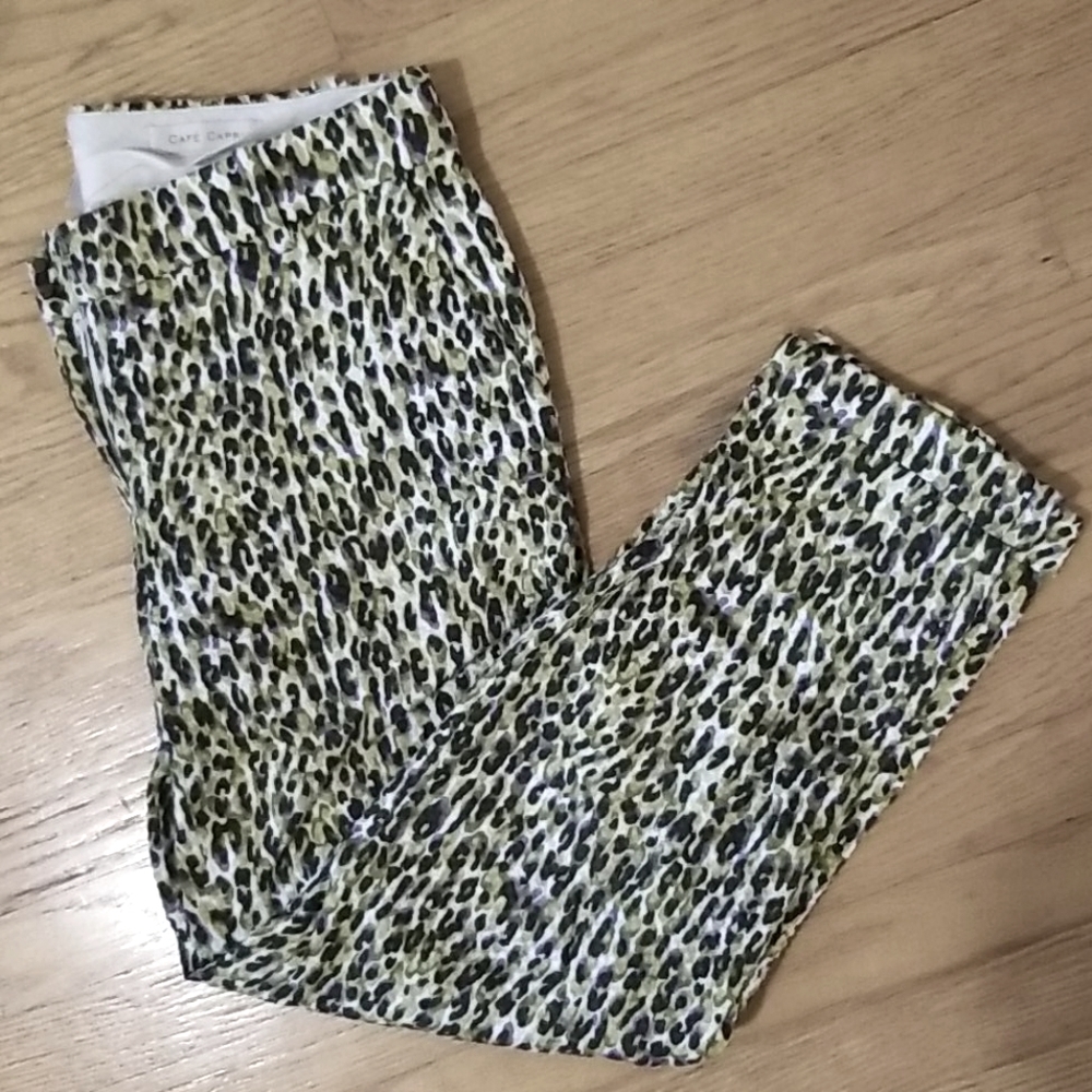J.Crew Cafe Capri in Abstract Leopard